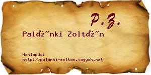 Palánki Zoltán névjegykártya
